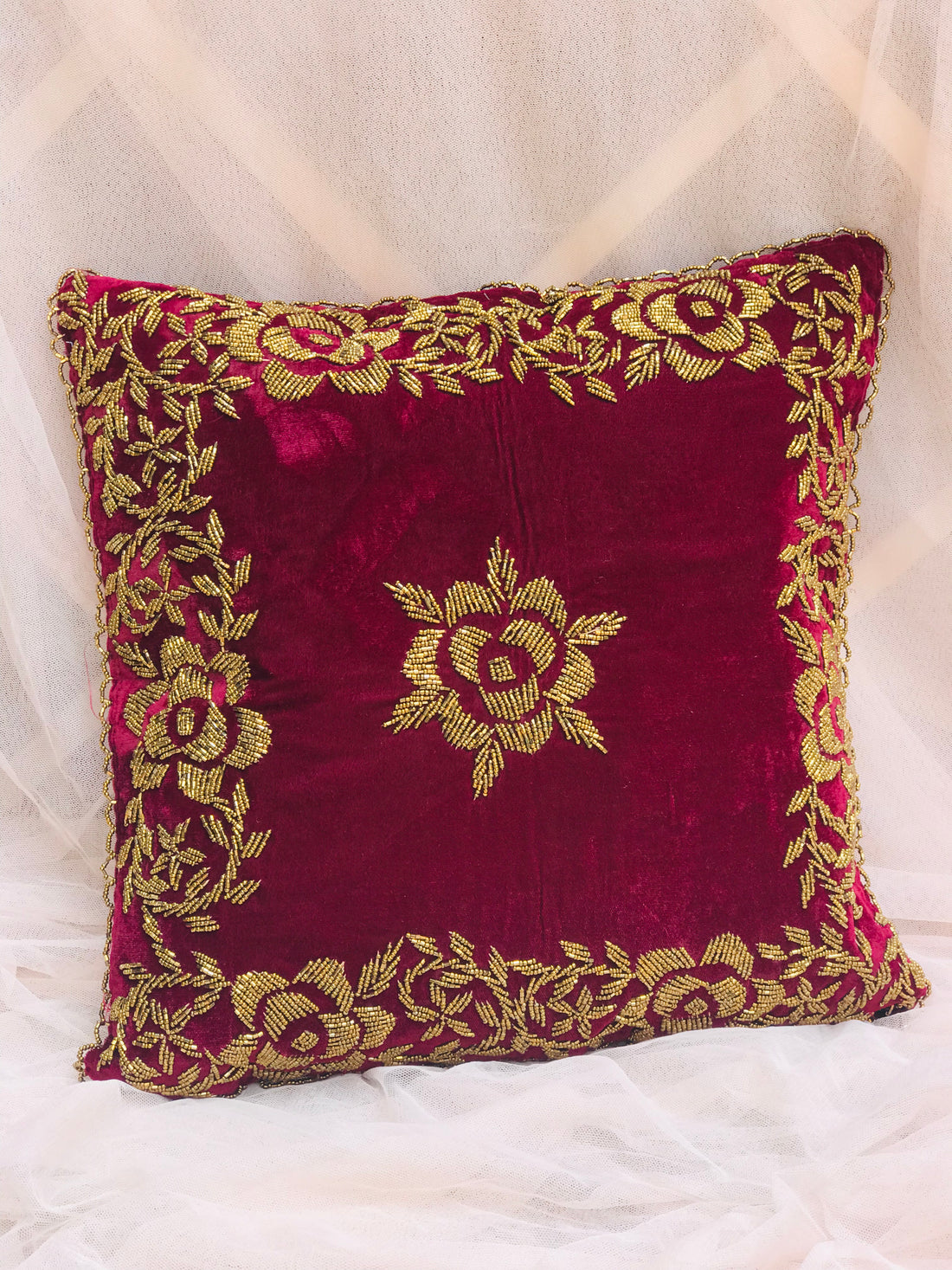 Maroon luxury cushion